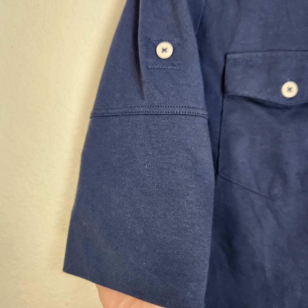 Stio Women's Divide Button-Up Tee w/ White Pineapple Logo & Roll-Tab Sleeves, S - Picture 6 of 7